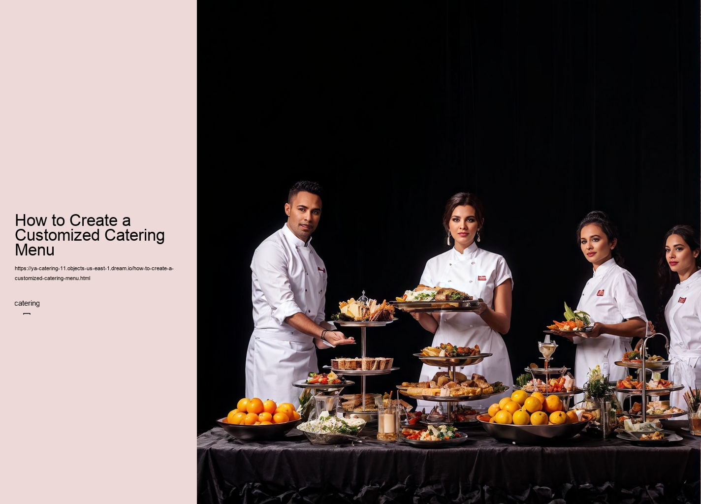 How to Create a Customized Catering Menu